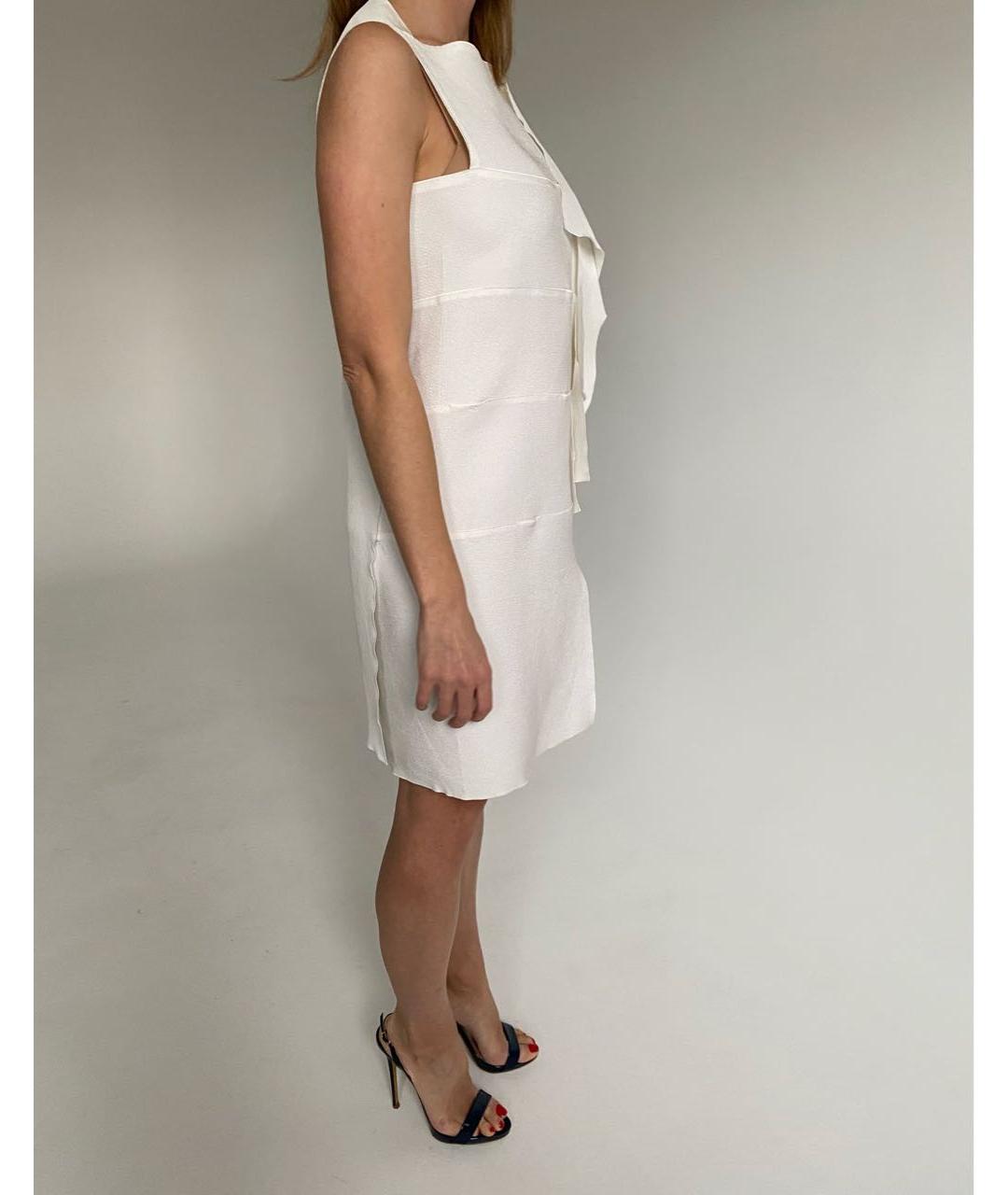 MAISON RABIH KAYROUZ Белое ацетатное коктейльное платье, фото 5