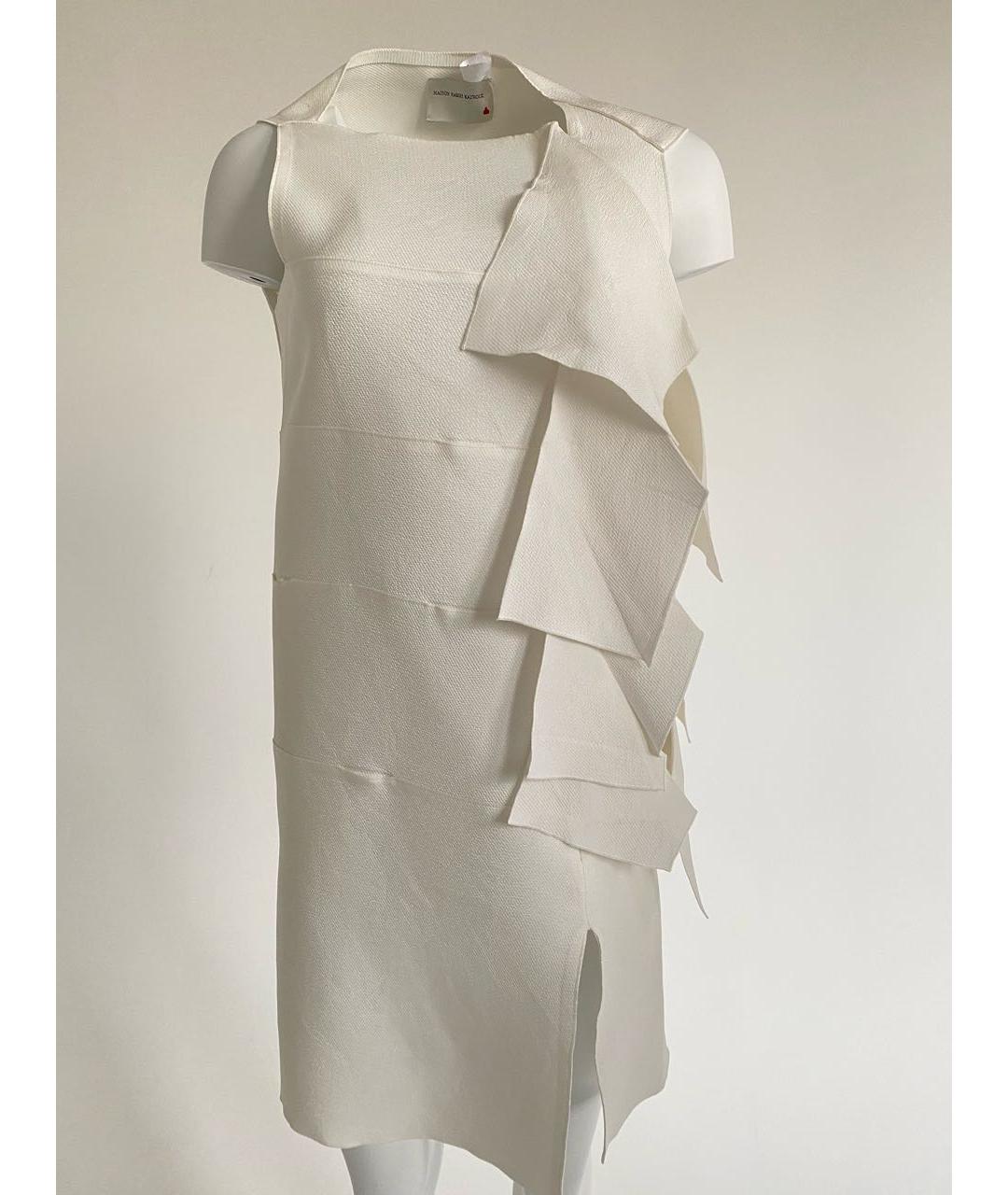 MAISON RABIH KAYROUZ Белое ацетатное коктейльное платье, фото 9