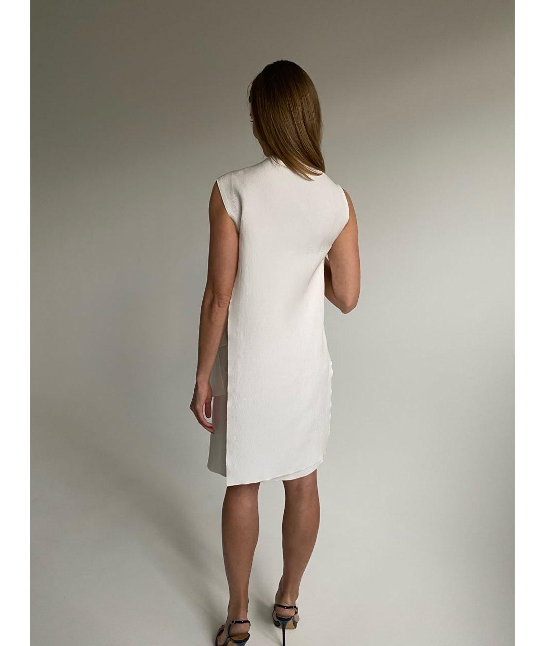 MAISON RABIH KAYROUZ Белое ацетатное коктейльное платье, фото 3