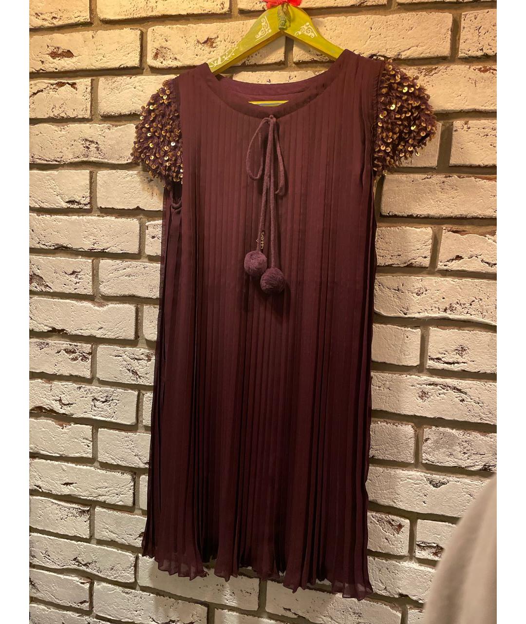 MANOUSH Фиолетовое полиэстеровое платье, фото 5