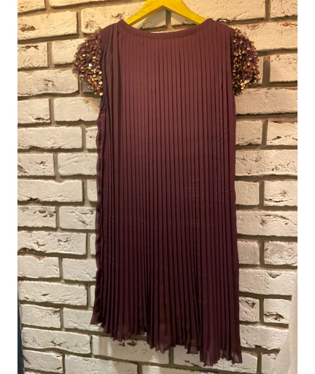 MANOUSH Фиолетовое полиэстеровое платье, фото 2