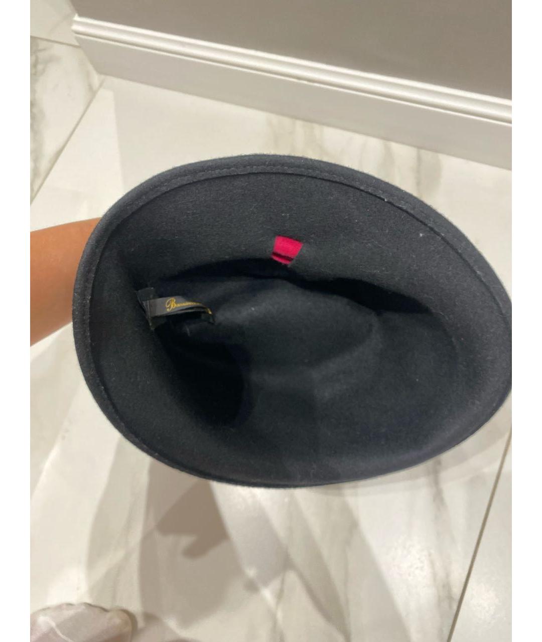 BORSALINO Черная шерстяная шляпа, фото 3