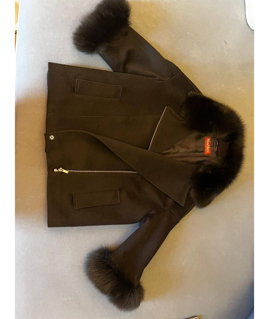 MAX MARA Черное шерстяное пальто, фото 7