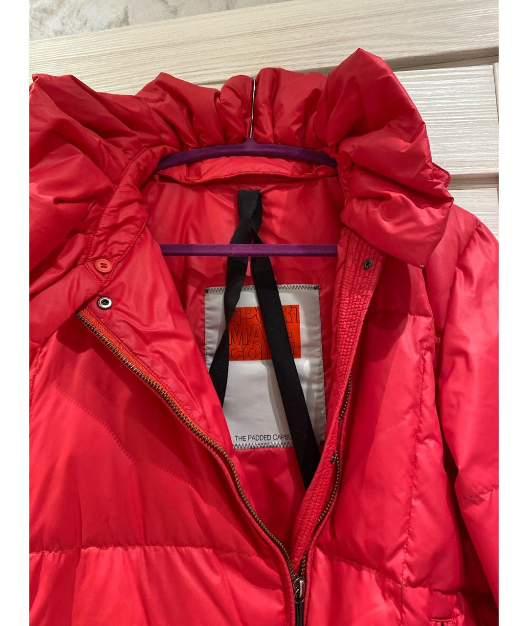SPORTMAX Красная полиамидовая куртка, фото 3