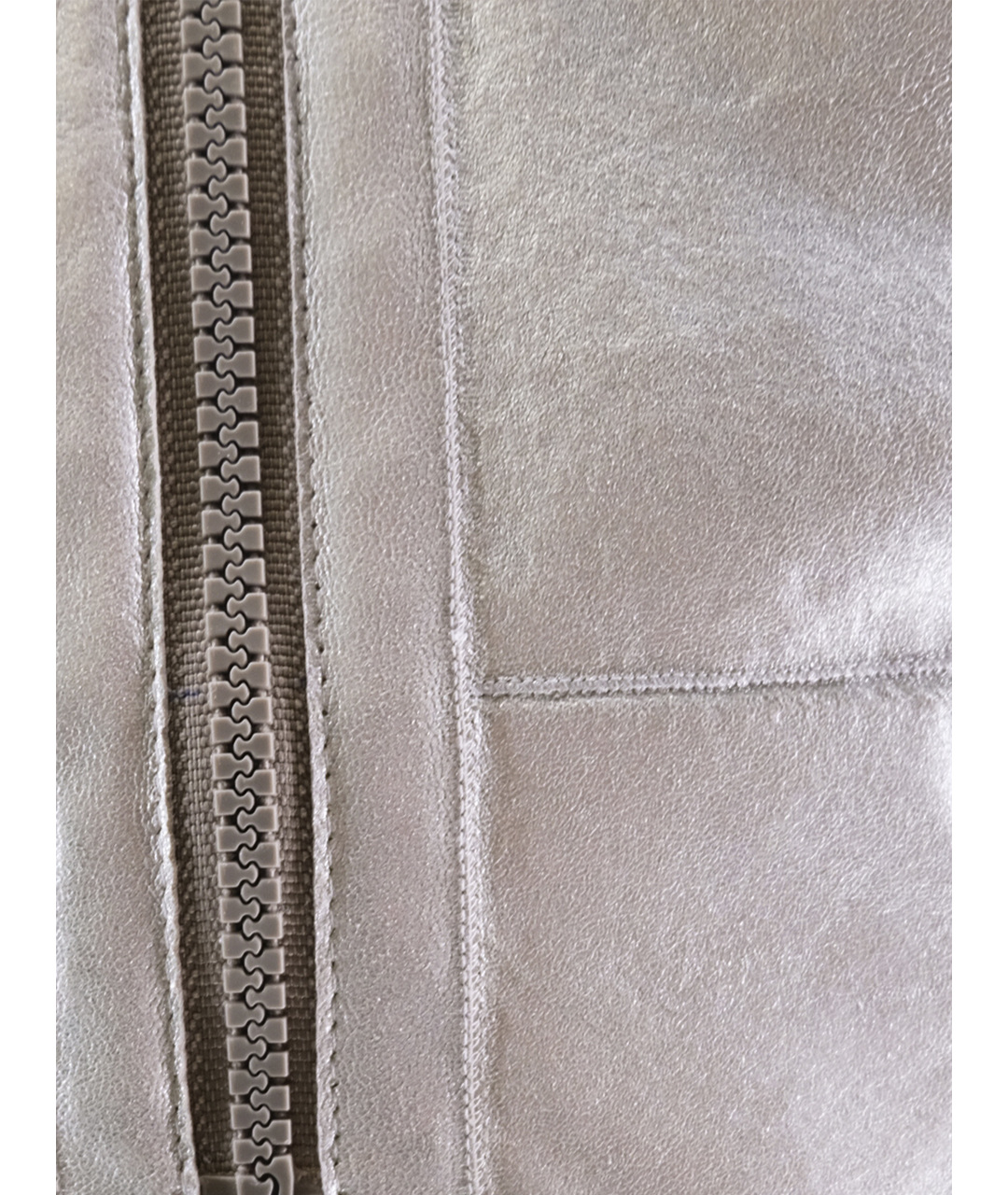 BRUNELLO CUCINELLI Серебрянный кожаный жилет, фото 4