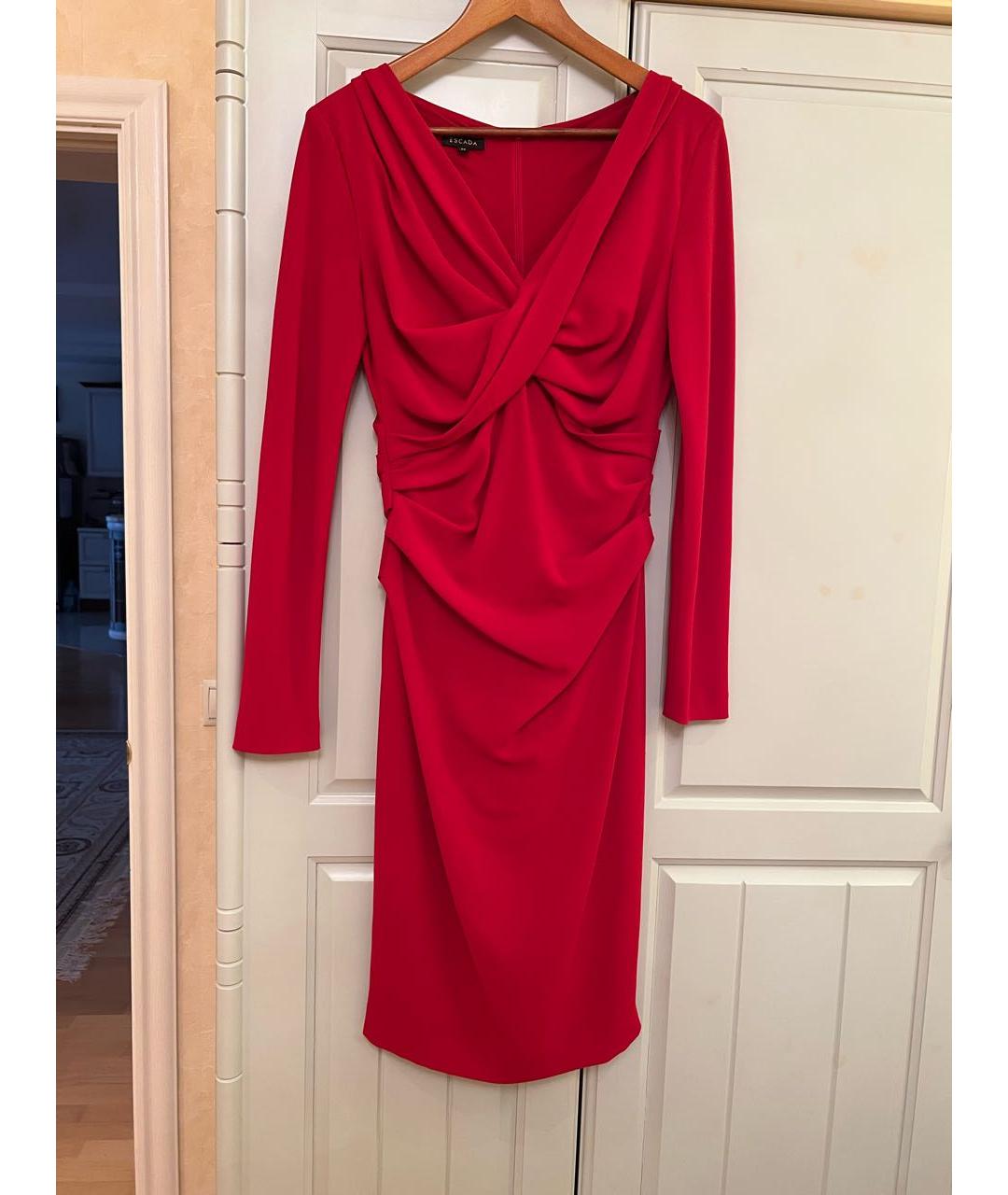 ESCADA Красное вискозное вечернее платье, фото 4