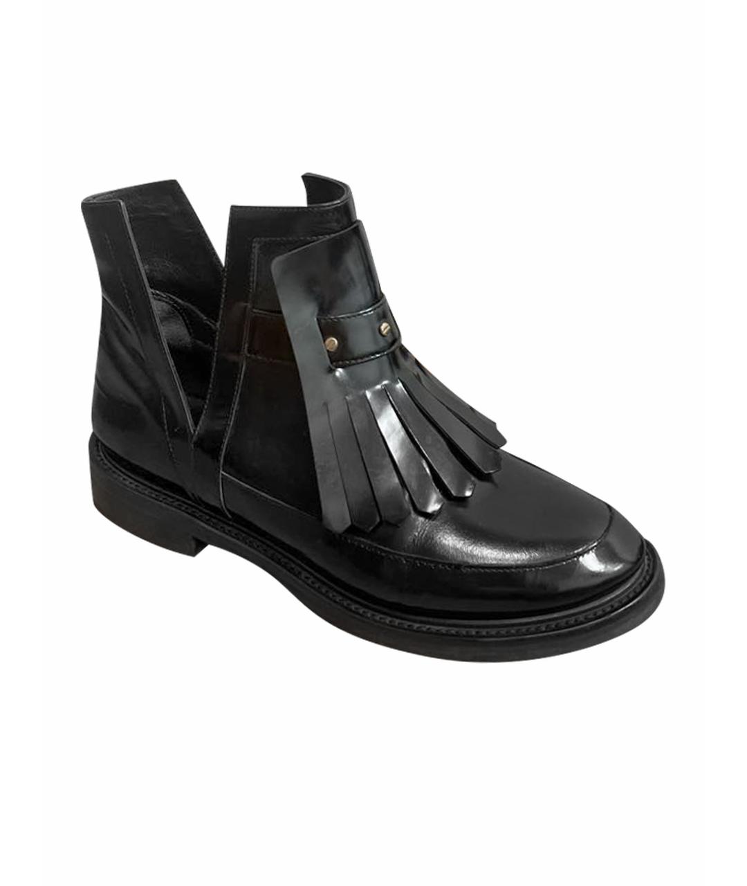 APERLAI Черные кожаные ботинки, фото 1