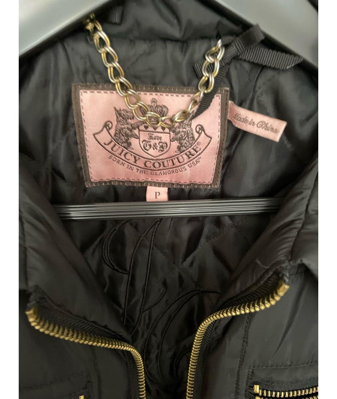 JUICY COUTURE Черная полиэстеровая куртка, фото 3