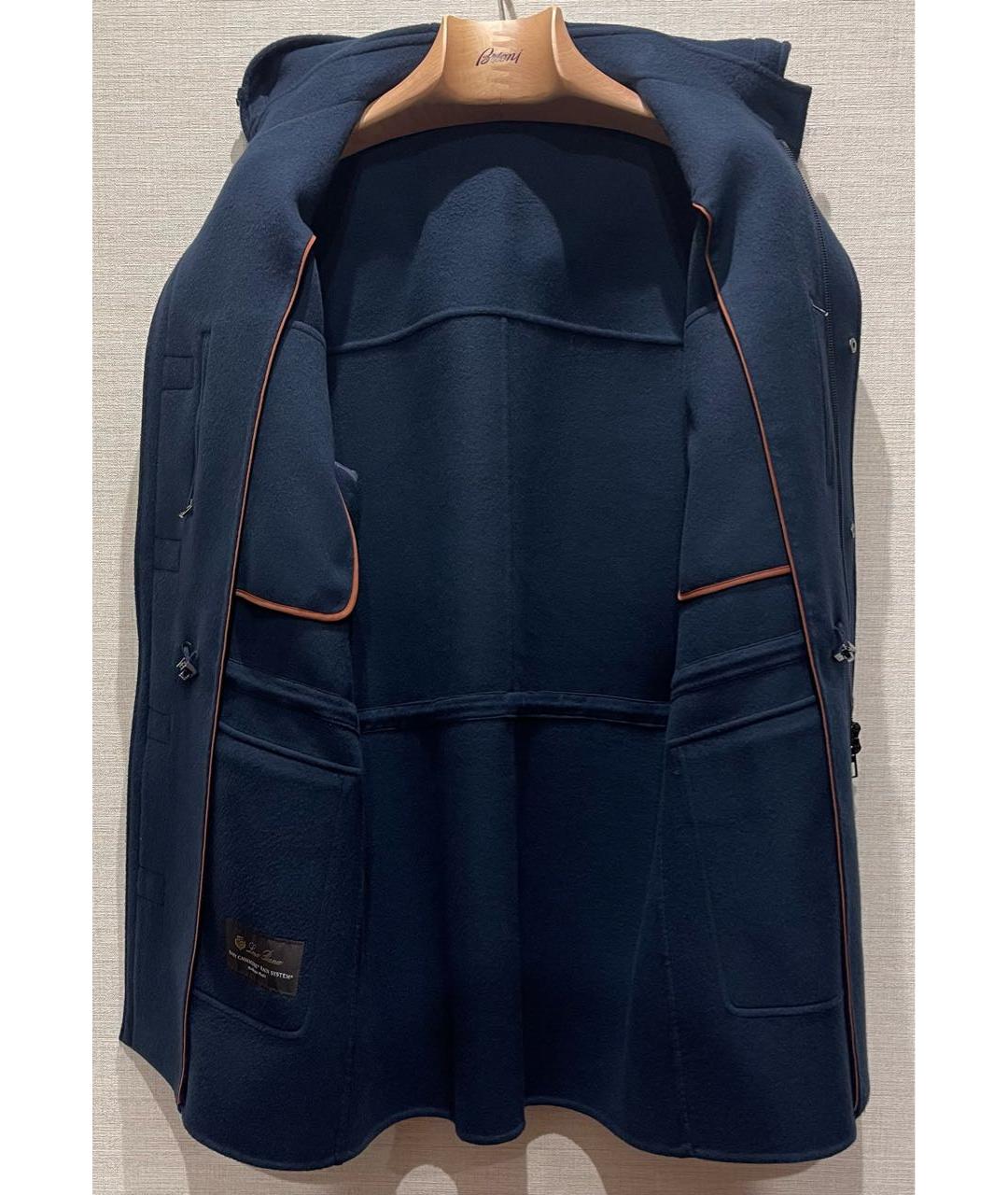 LORO PIANA Синее кашемировое пальто, фото 3