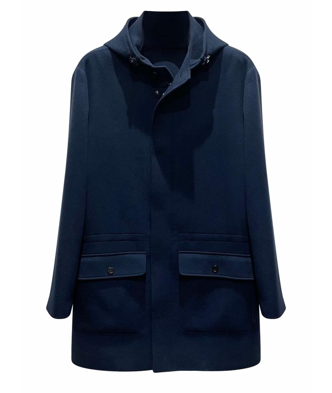 LORO PIANA Синее кашемировое пальто, фото 1