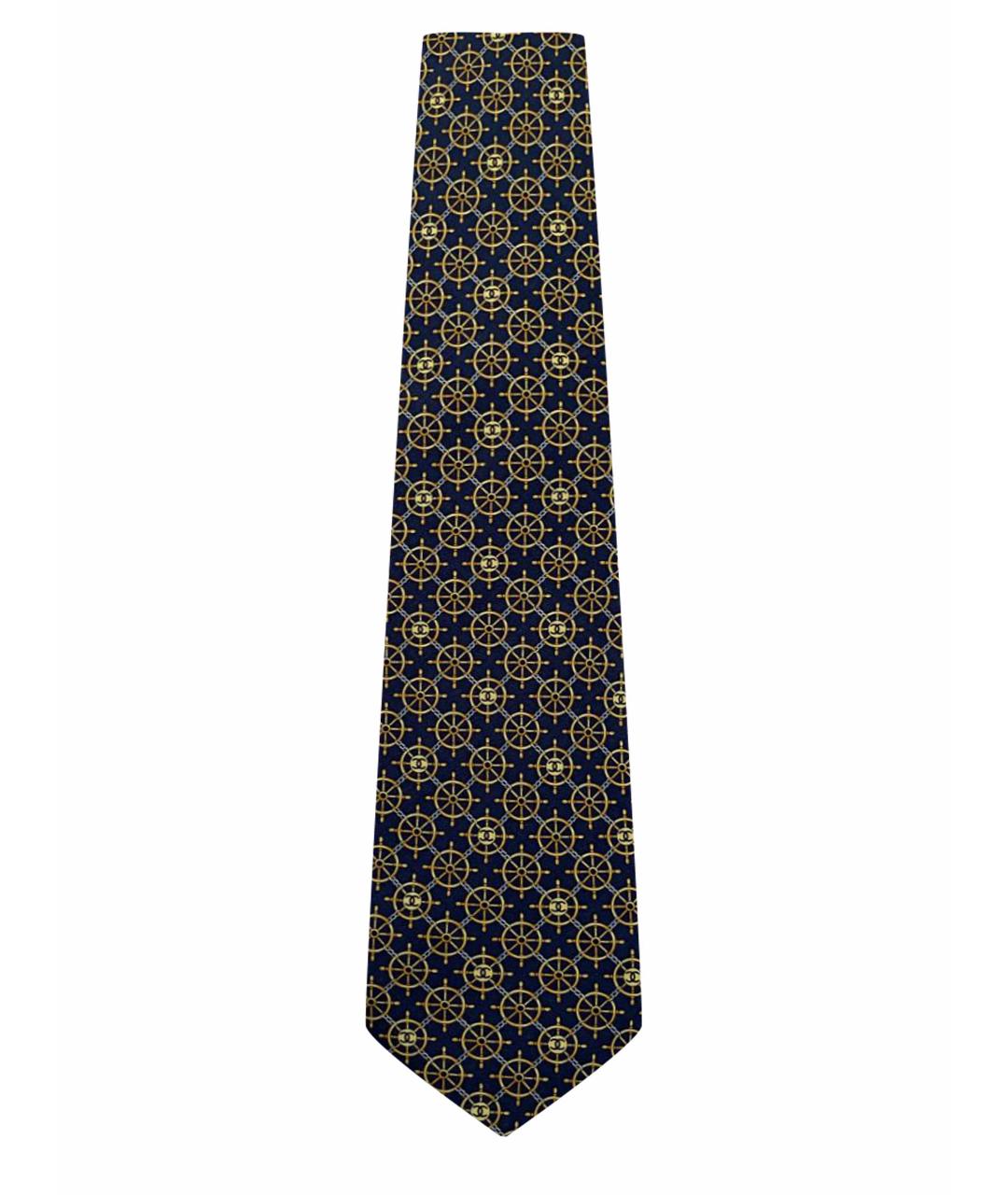 CHANEL PRE-OWNED Черный шелковый галстук, фото 1