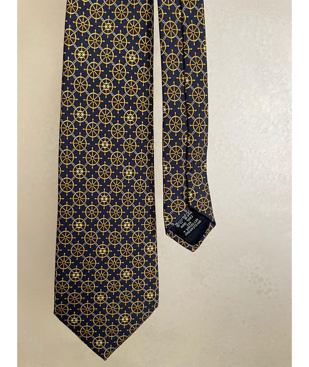 CHANEL PRE-OWNED Черный шелковый галстук, фото 3