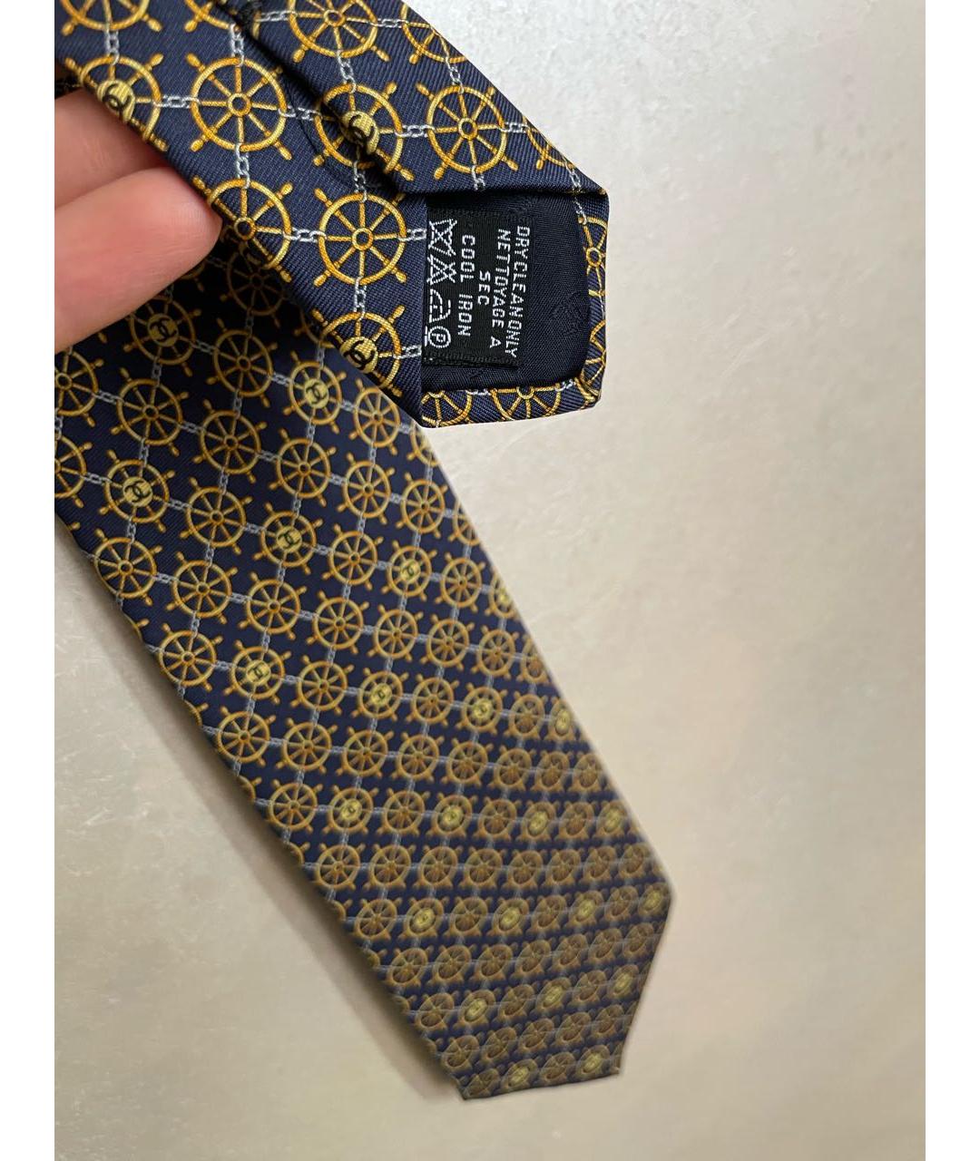 CHANEL PRE-OWNED Черный шелковый галстук, фото 6