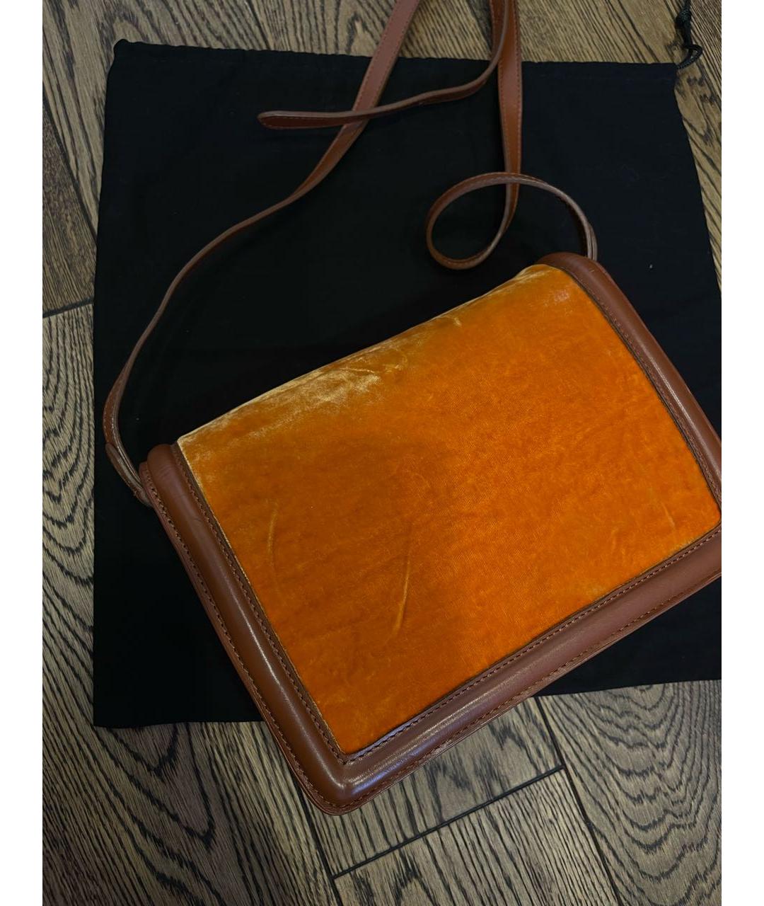DRIES VAN NOTEN Оранжевая кожаная сумка через плечо, фото 4