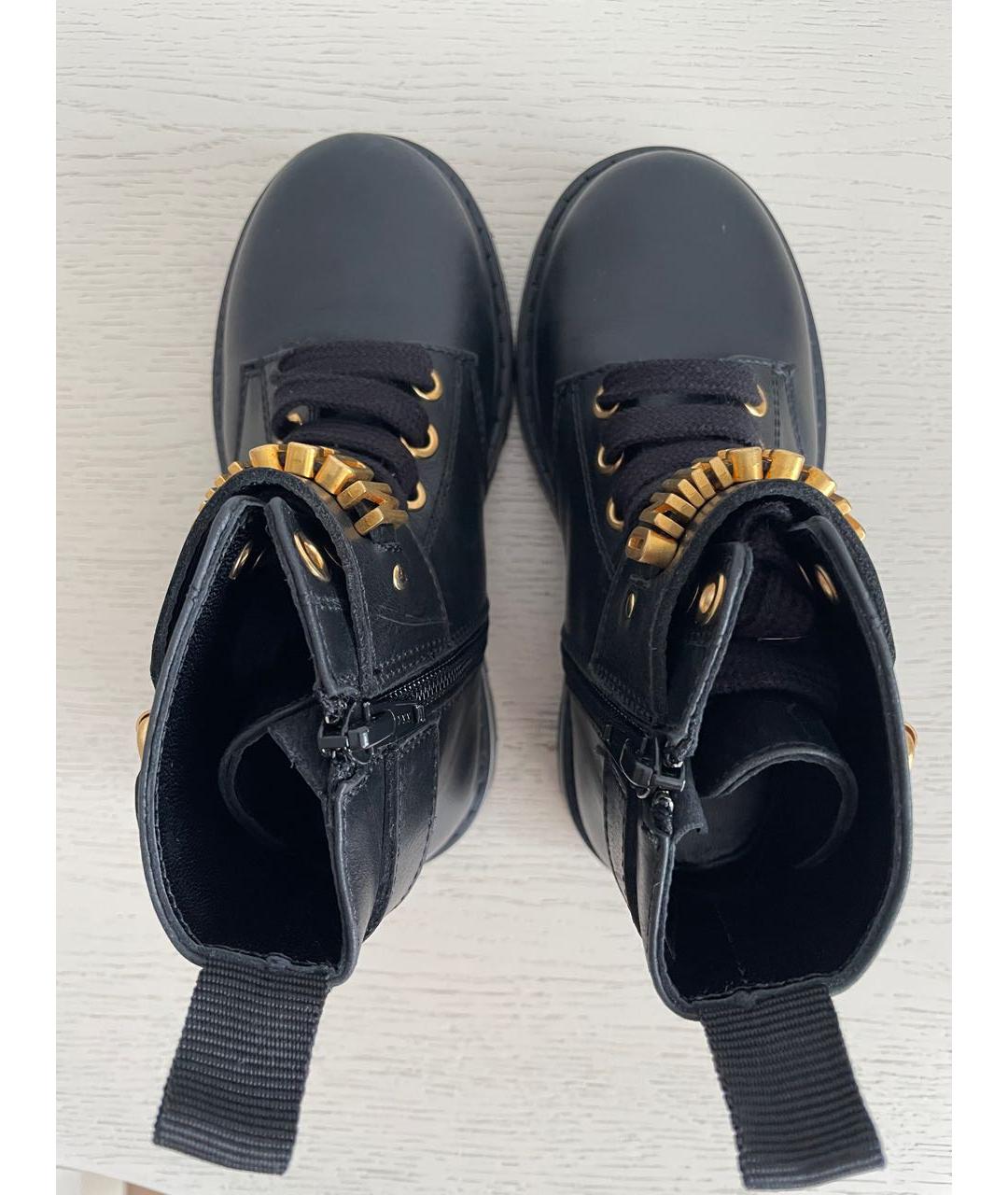MOSCHINO Черные кожаные ботинки, фото 3