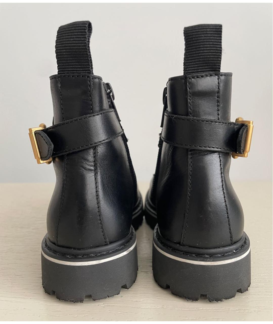 MOSCHINO Черные кожаные ботинки, фото 4