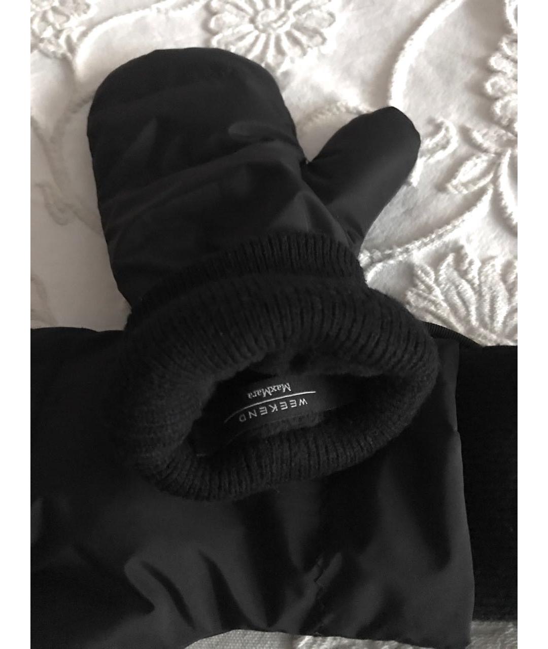 WEEKEND MAX MARA Черные варежки, фото 5