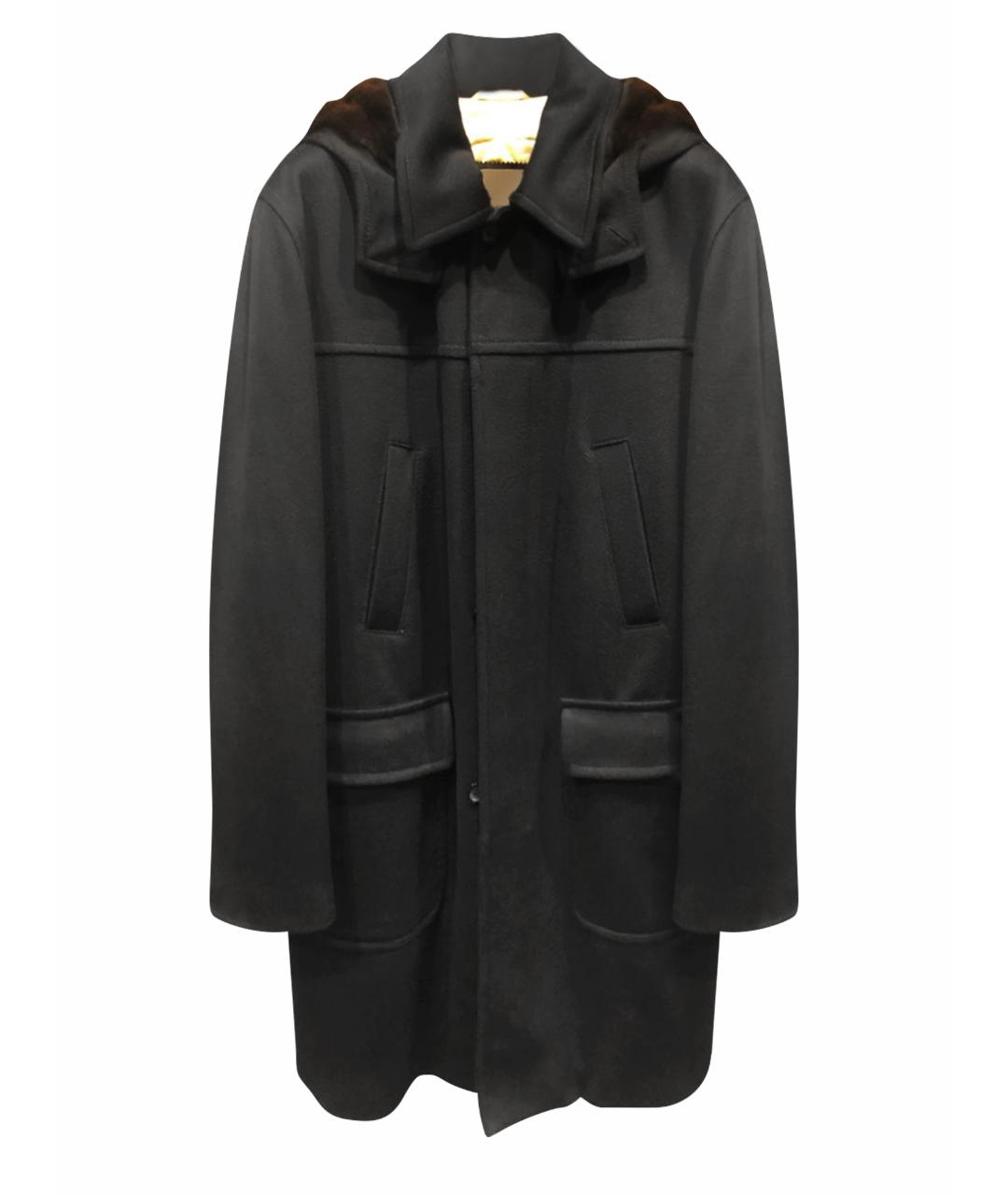 BRIONI Черное шерстяное пальто, фото 1