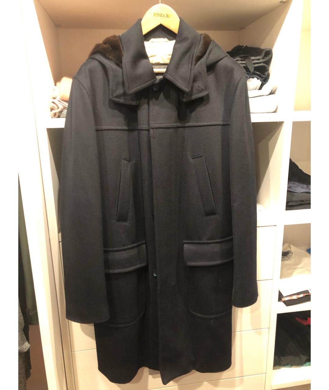 BRIONI Черное шерстяное пальто, фото 9