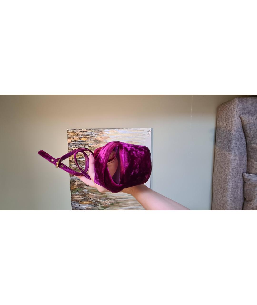 DOLCE&GABBANA Фиолетовые бархатные босоножки, фото 4