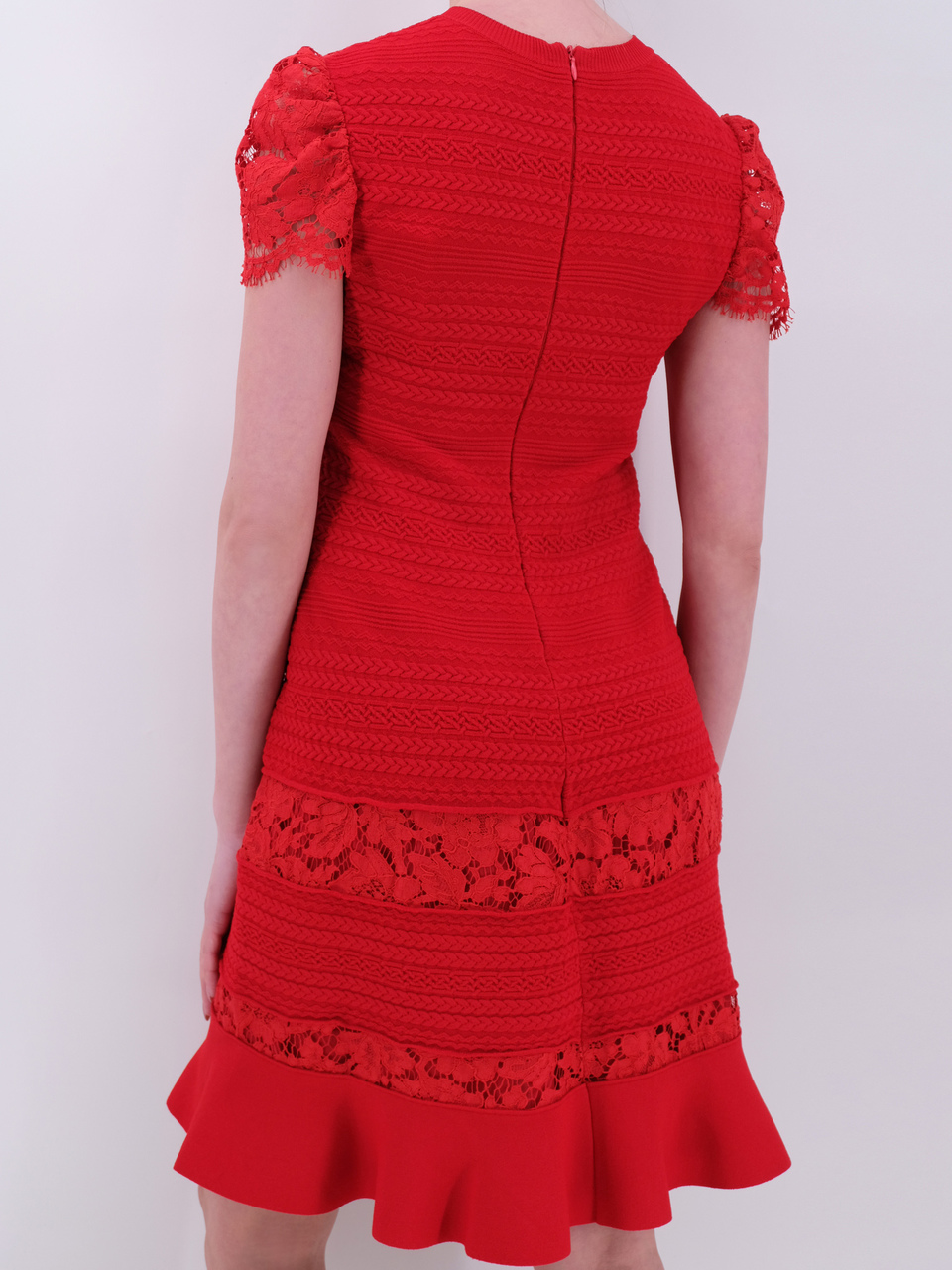 VALENTINO Красное вискозное повседневное платье, фото 3