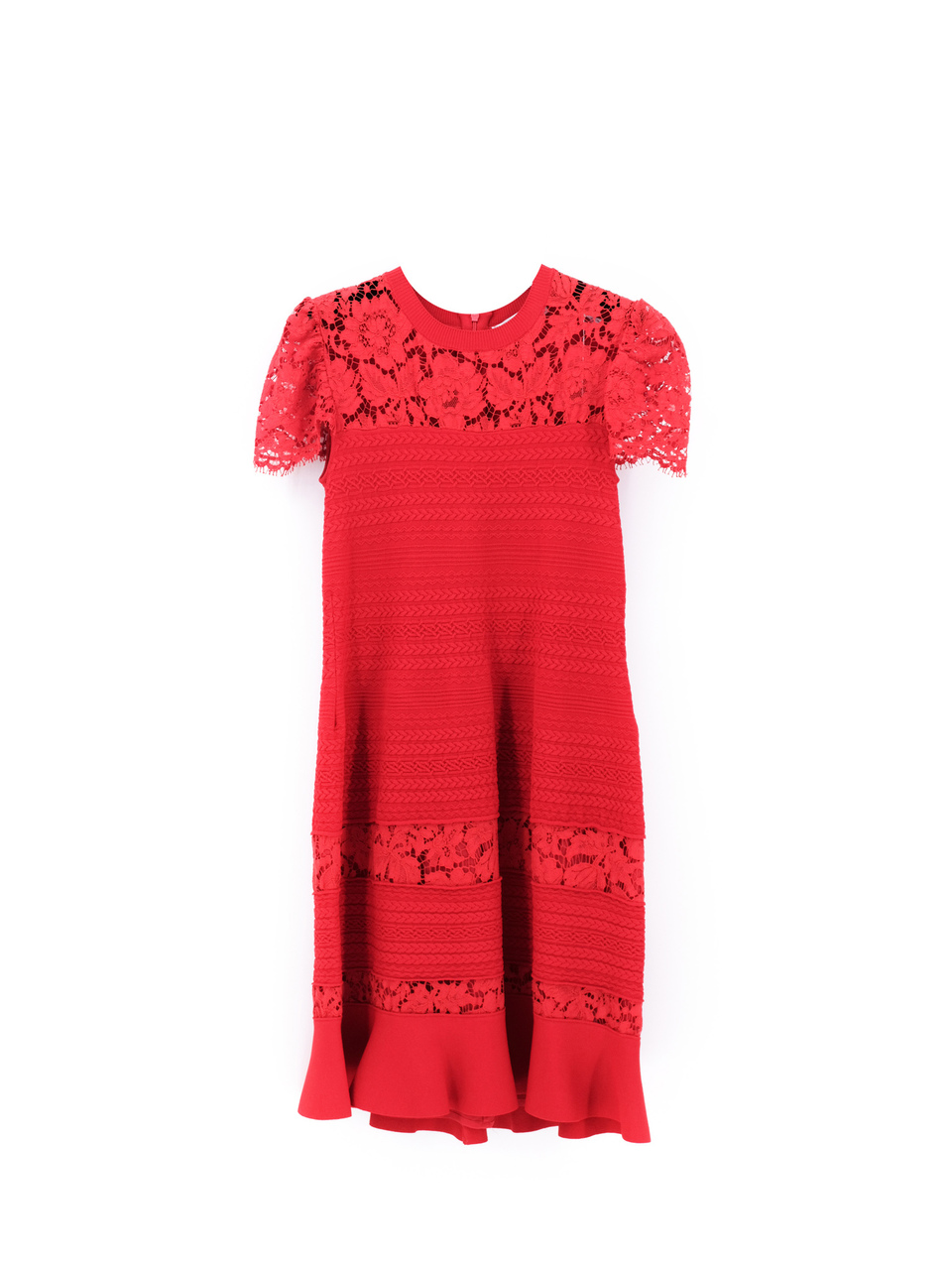 VALENTINO Красное вискозное повседневное платье, фото 1