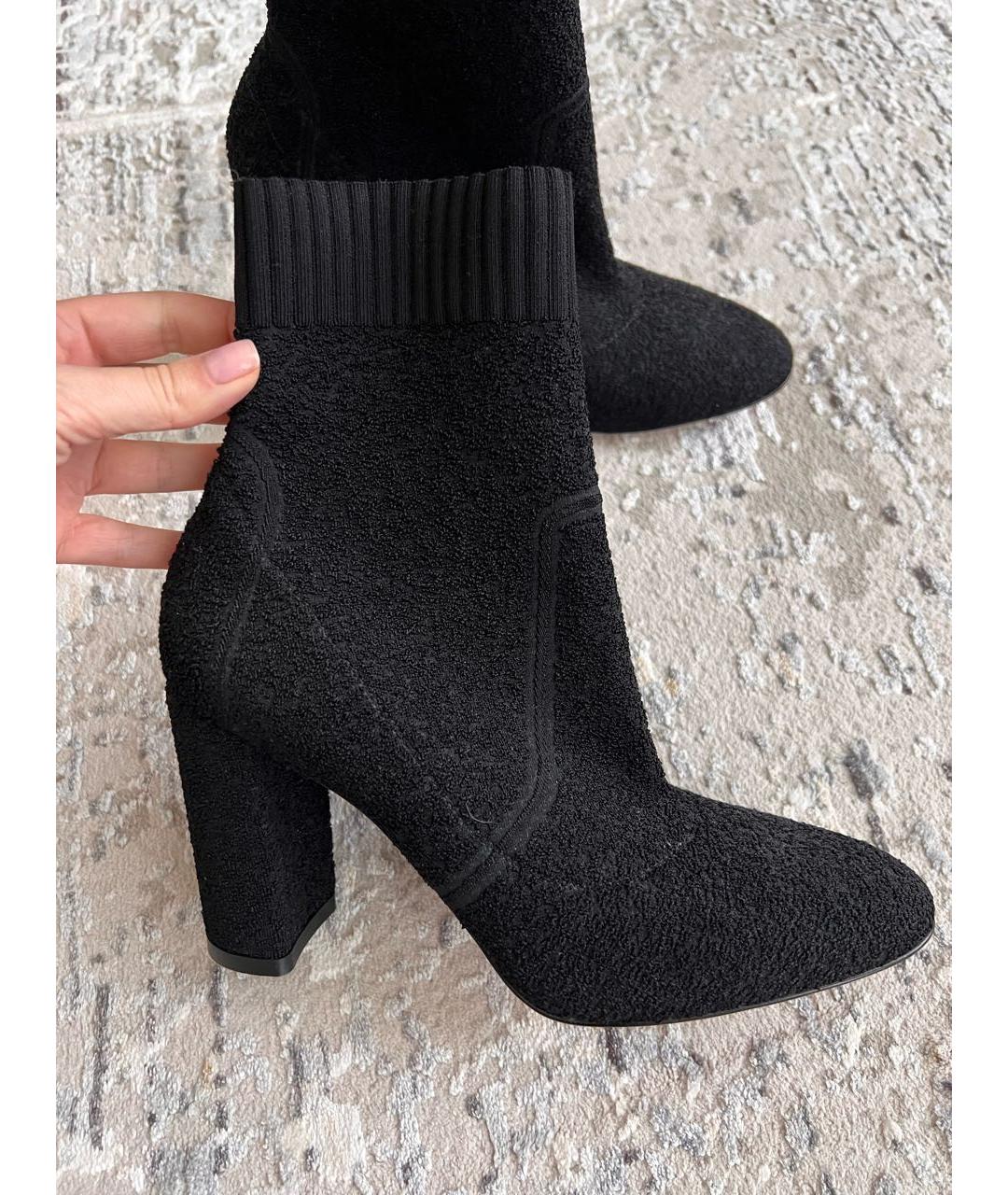 GIANVITO ROSSI Черные текстильные ботильоны, фото 5
