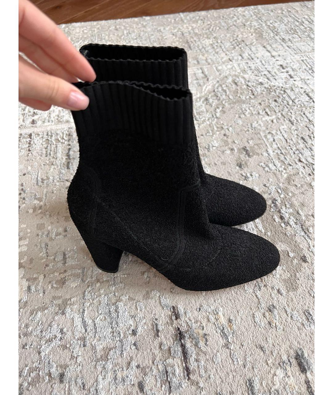 GIANVITO ROSSI Черные текстильные ботильоны, фото 2