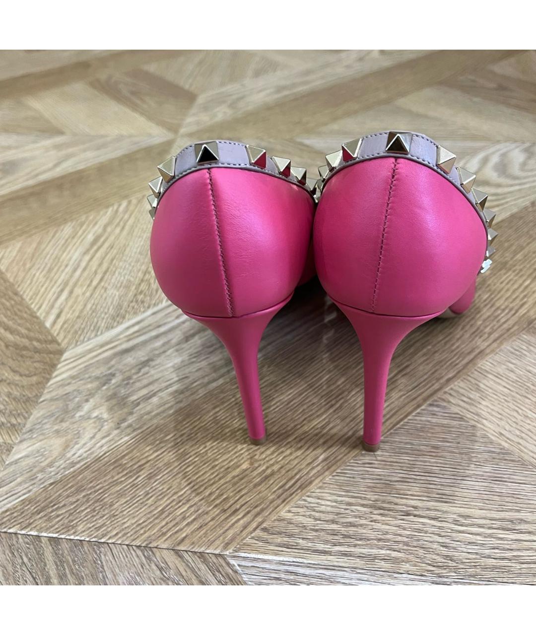 VALENTINO Розовые кожаные туфли, фото 4