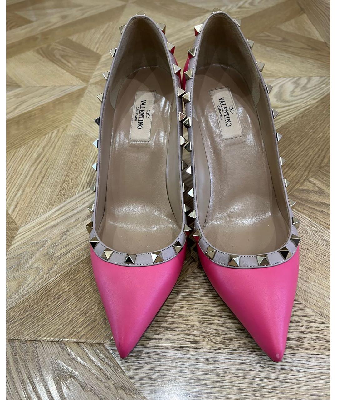 VALENTINO Розовые кожаные туфли, фото 2