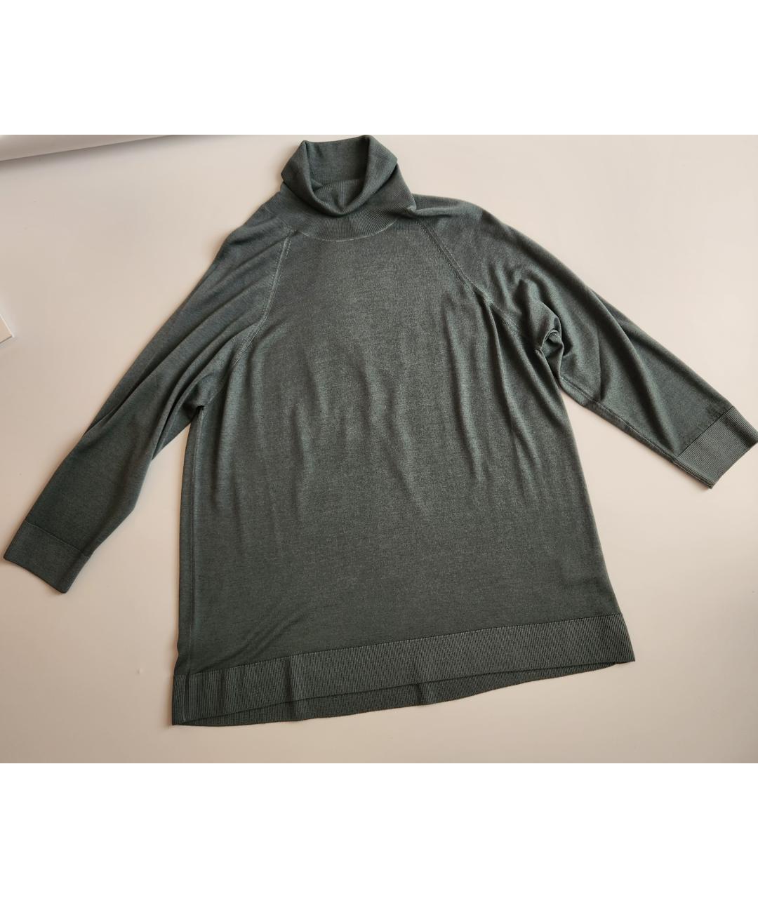 PANICALE Зеленый шерстяной джемпер / свитер, фото 5
