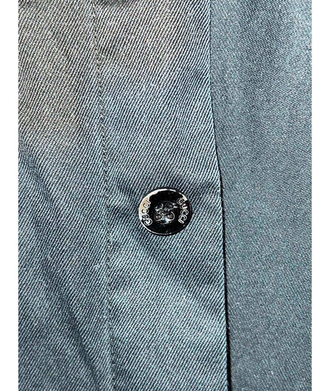 GUCCI Черная хлопковая кэжуал рубашка, фото 4