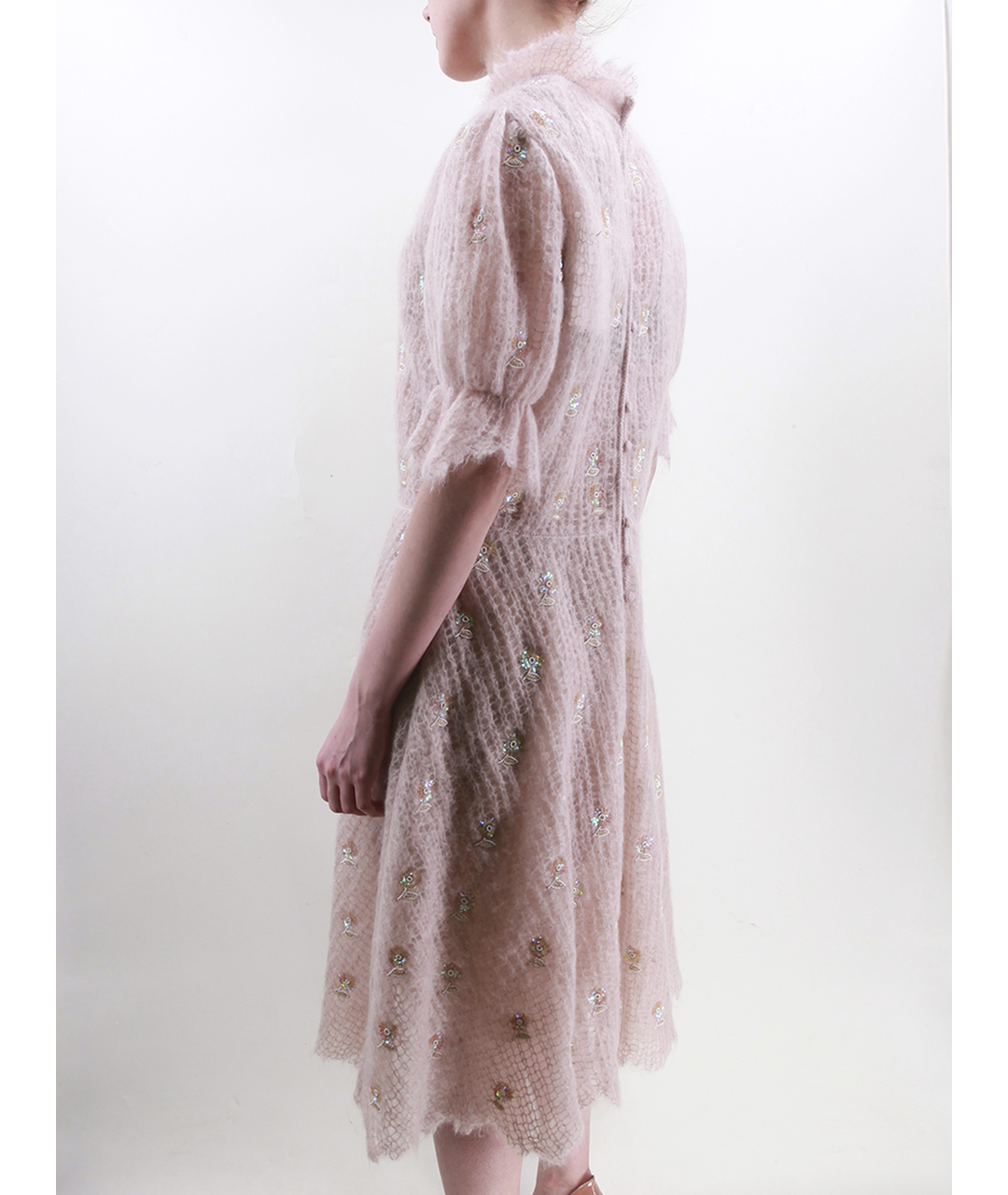 VALENTINO Розовое шерстяное повседневное платье, фото 3