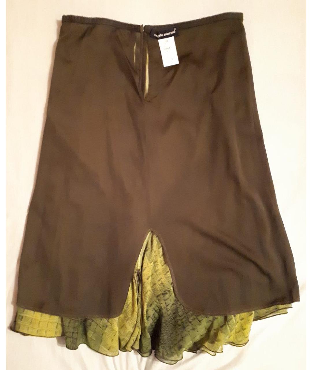 ANGELO MARANI Зеленая юбка миди, фото 3