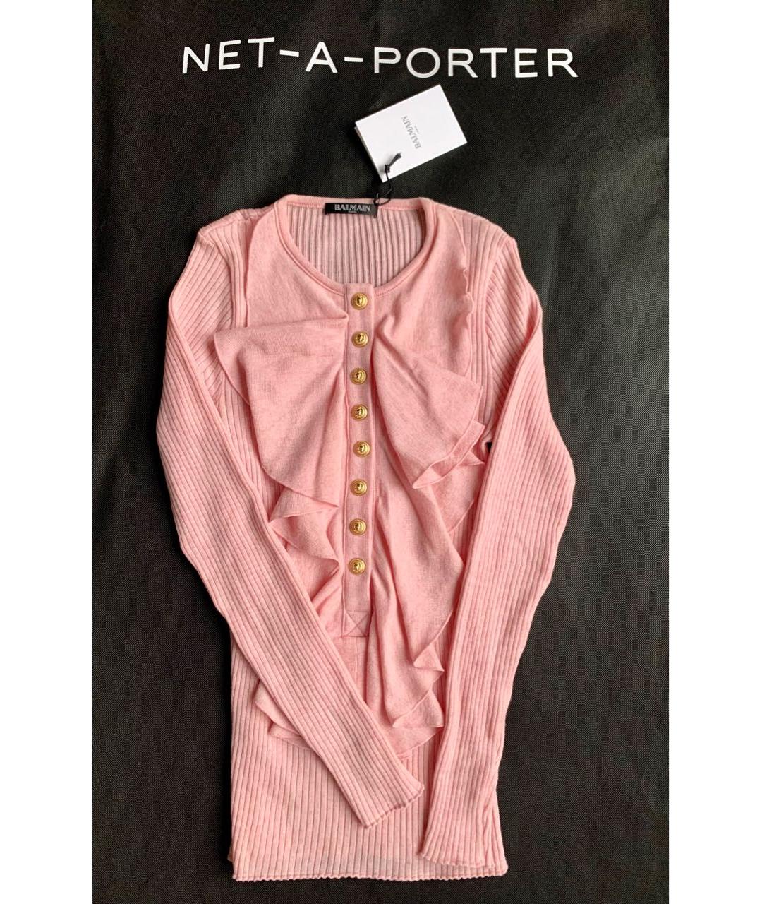 BALMAIN Розовый шерстяной джемпер / свитер, фото 2