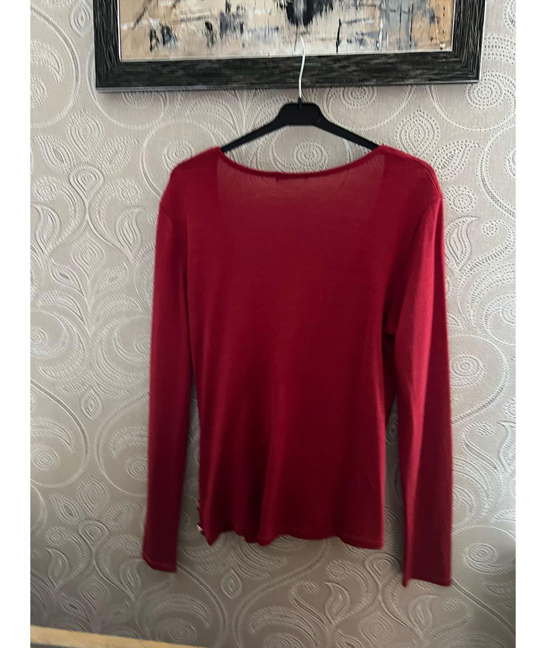 BALMAIN Бордовый шерстяной джемпер / свитер, фото 2