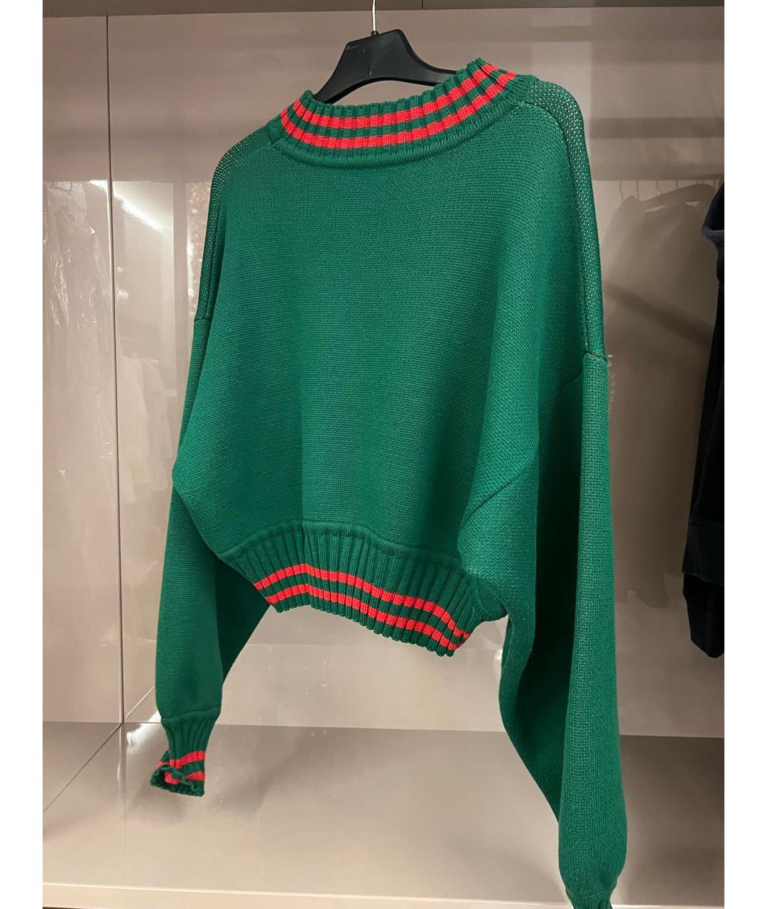 BOHEMIQUE Зеленый хлопковый джемпер / свитер, фото 2
