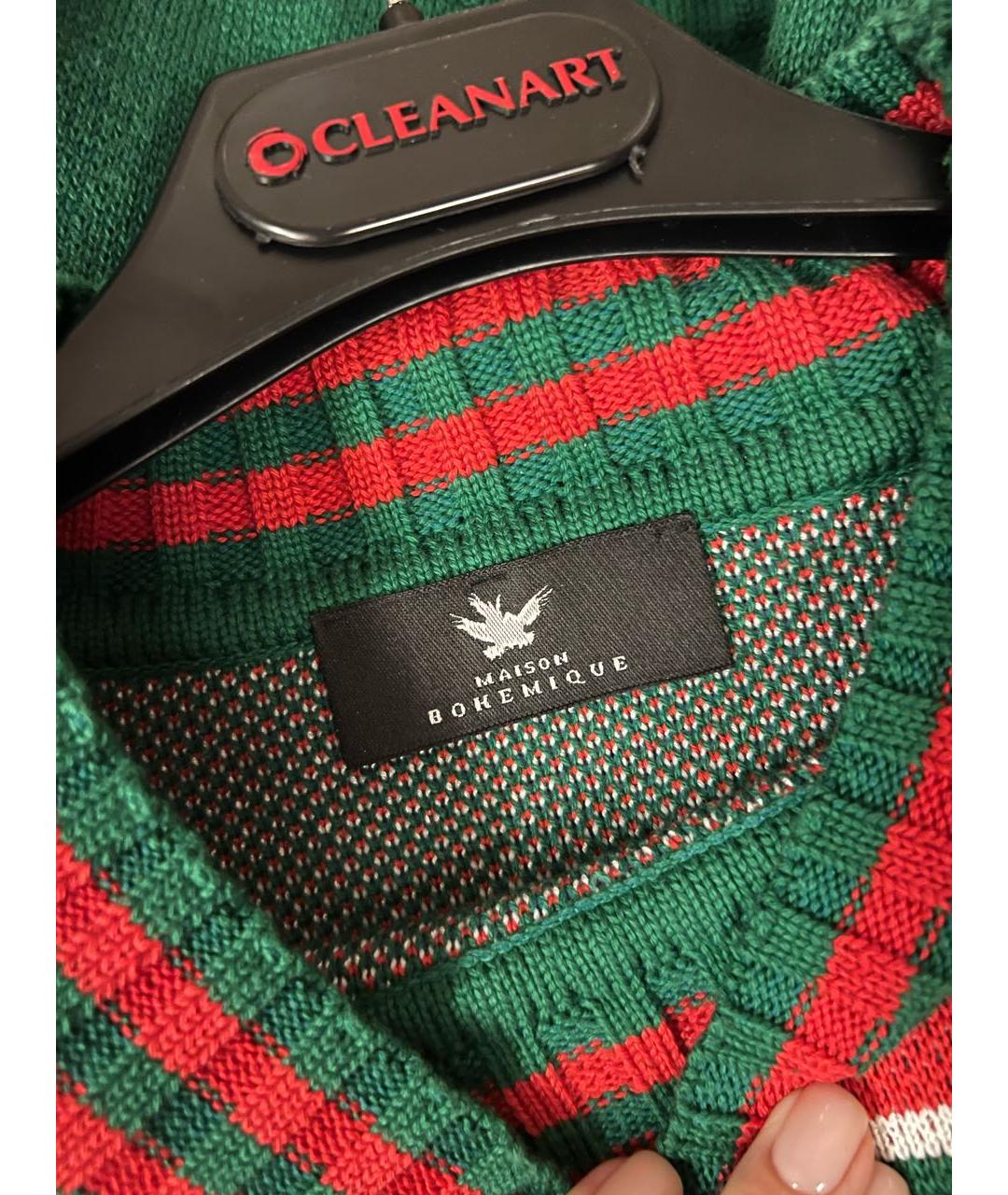 BOHEMIQUE Зеленый хлопковый джемпер / свитер, фото 3