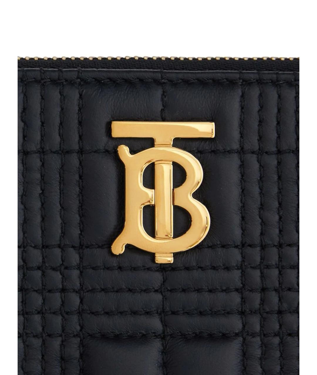 BURBERRY Черный кожаный кошелек, фото 4