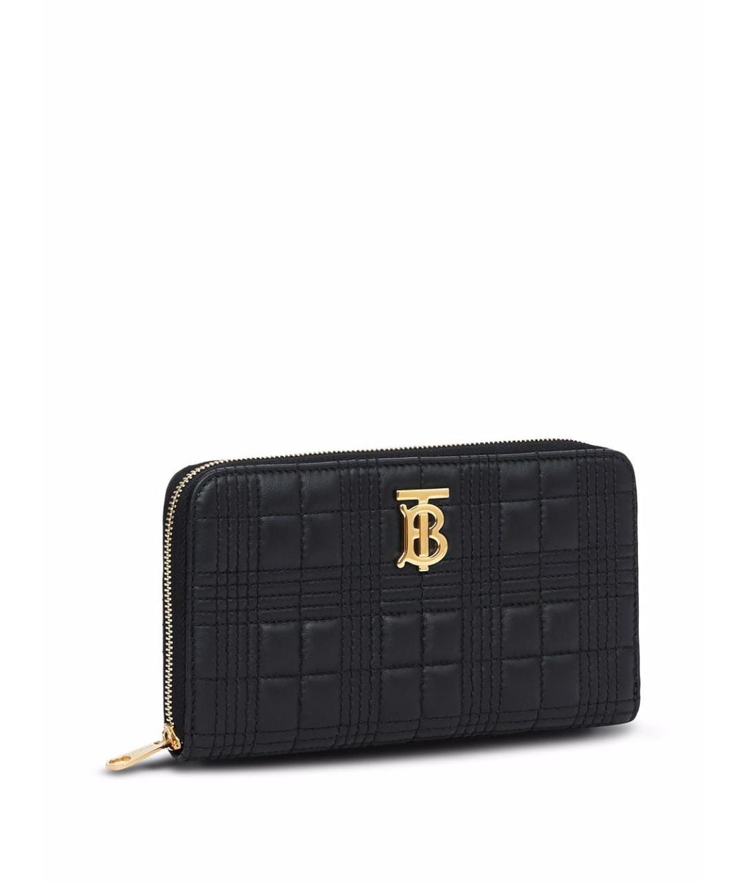 BURBERRY Черный кожаный кошелек, фото 2