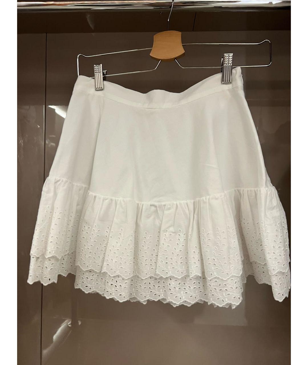 BOHEMIQUE Белая хлопковая юбка мини, фото 4