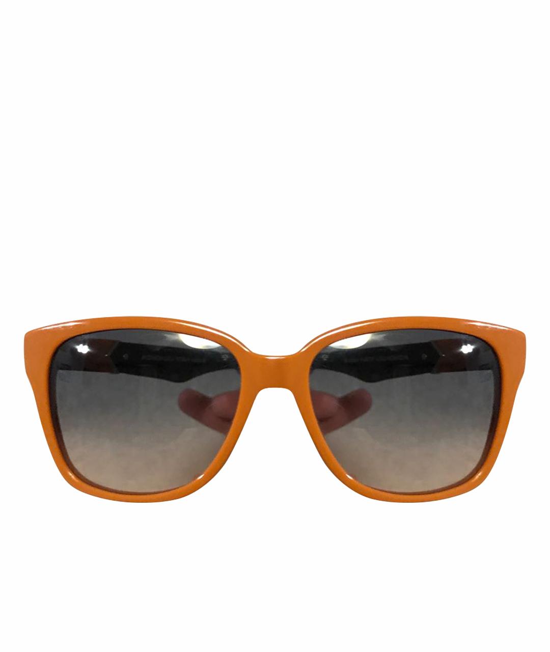LINDA FARROW Оранжевое пластиковые солнцезащитные очки, фото 1