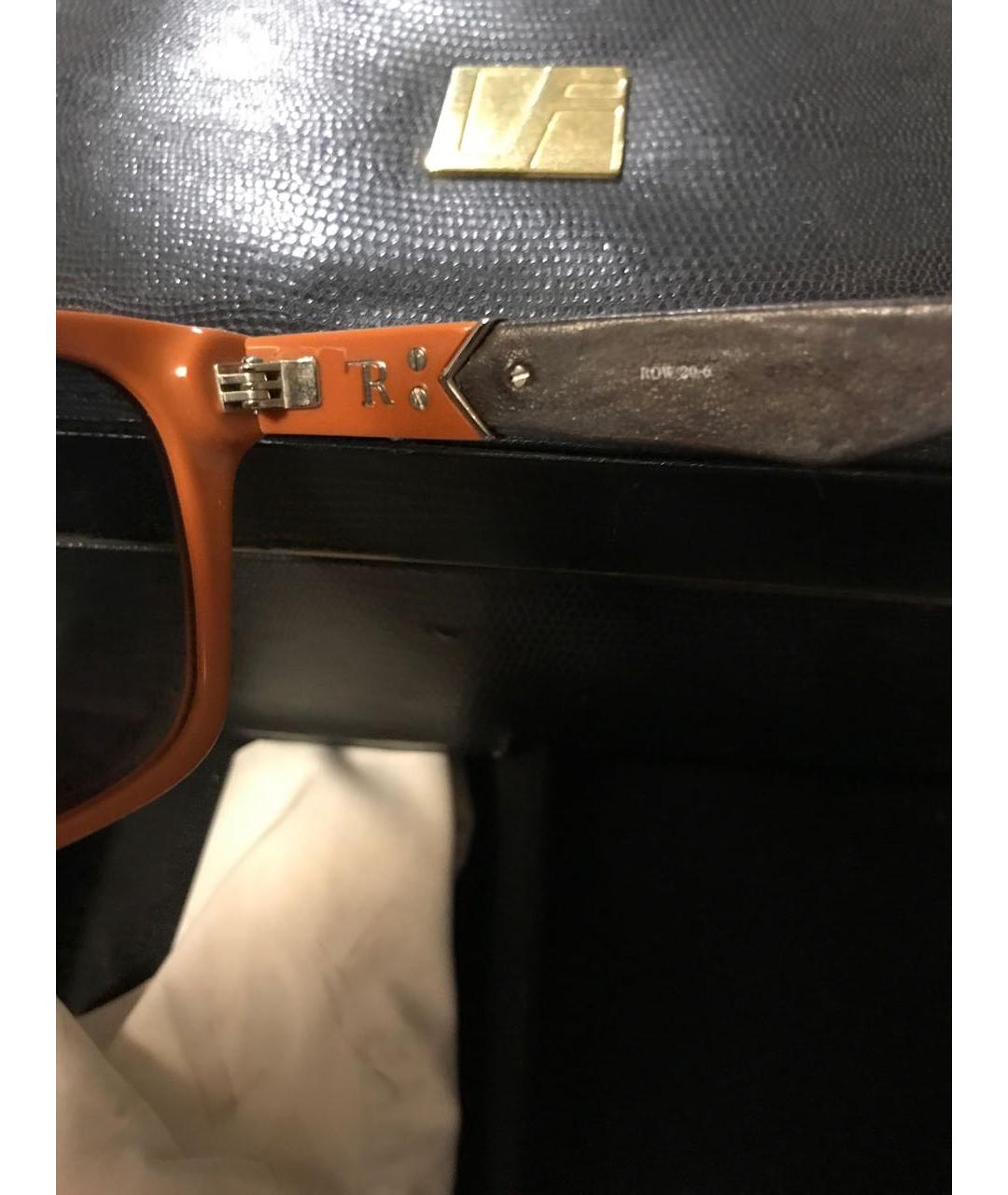 LINDA FARROW Оранжевое пластиковые солнцезащитные очки, фото 8