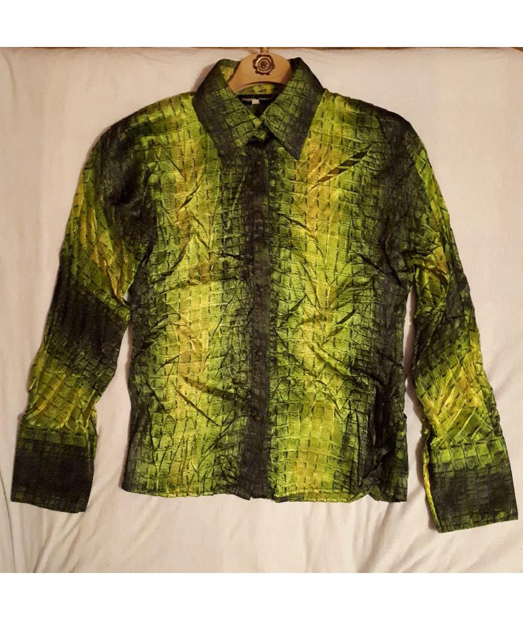 ANGELO MARANI Зеленая полиэстеровая рубашка, фото 9