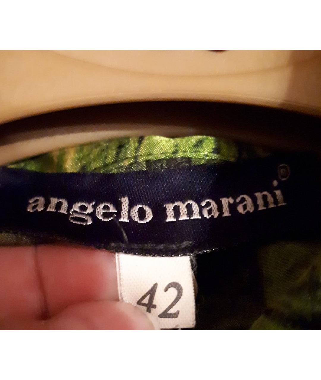 ANGELO MARANI Зеленая полиэстеровая рубашка, фото 6
