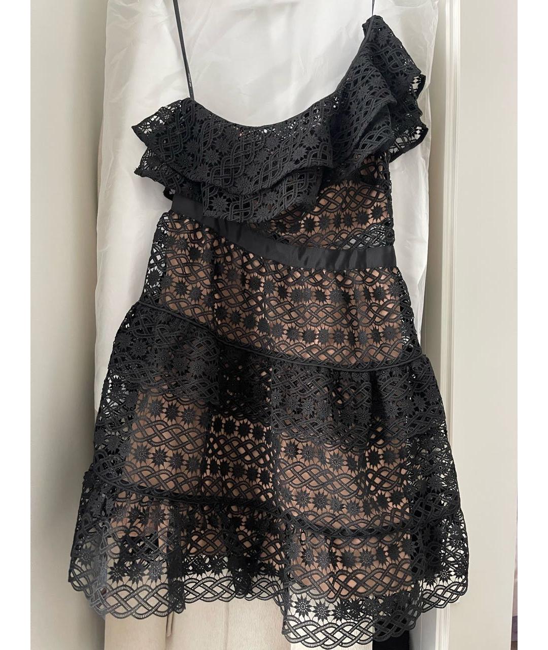 SELF-PORTRAIT Черное кружевное коктейльное платье, фото 8