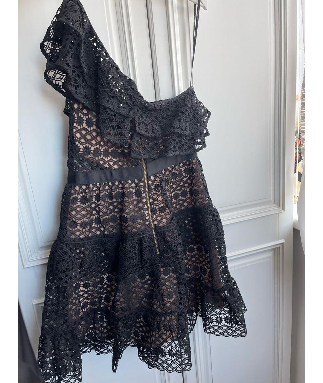 SELF-PORTRAIT Черное кружевное коктейльное платье, фото 2