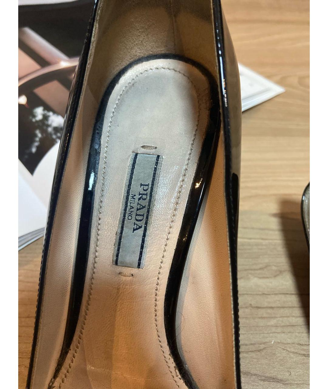 PRADA Черные туфли из лакированной кожи, фото 6