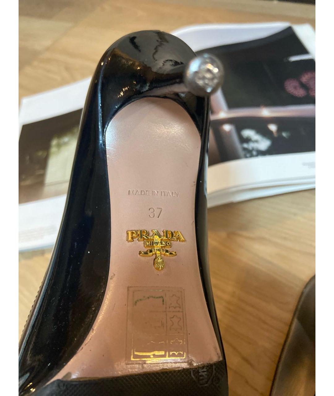 PRADA Черные туфли из лакированной кожи, фото 7