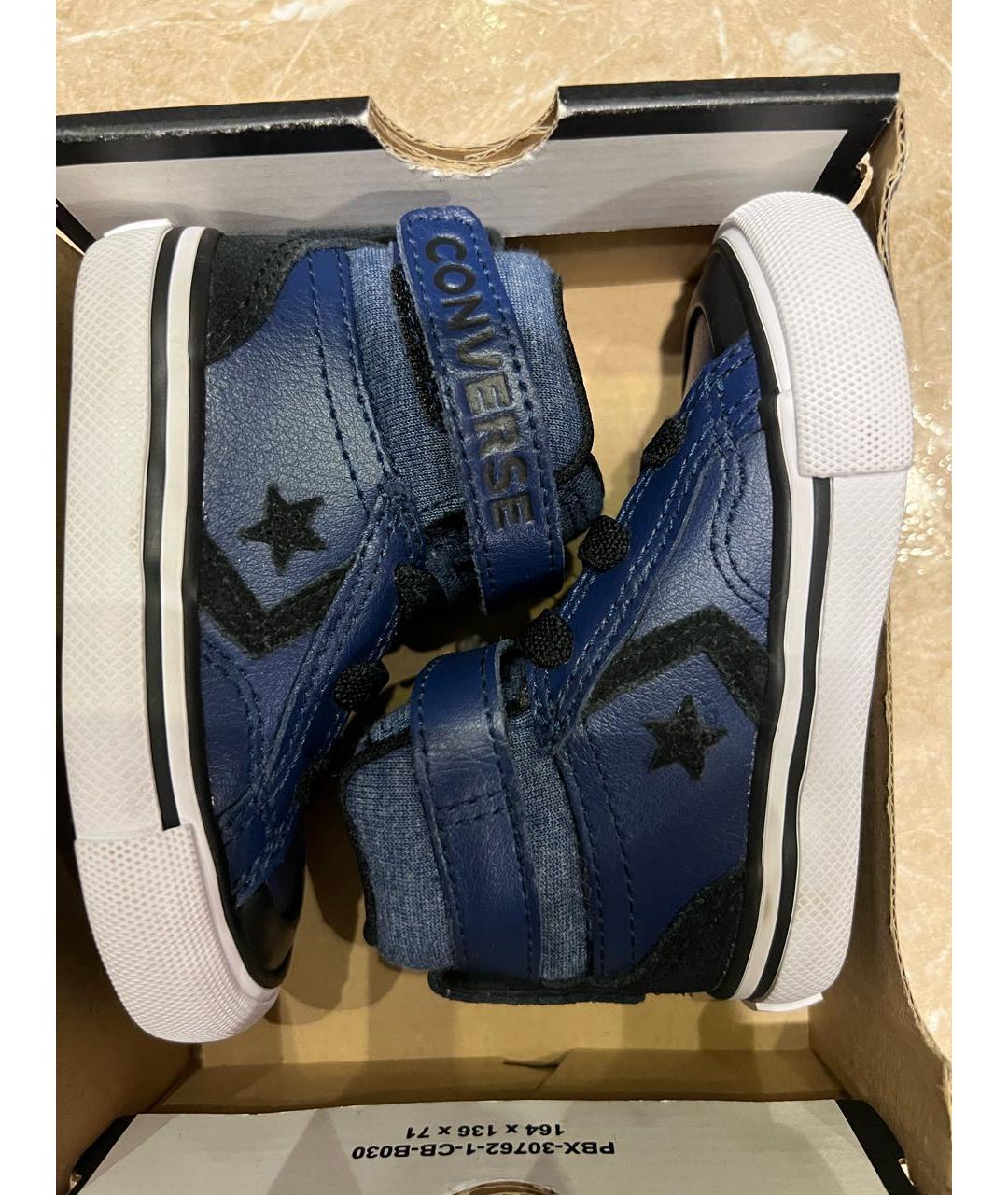 CONVERSE Синие кожаные кеды, фото 5